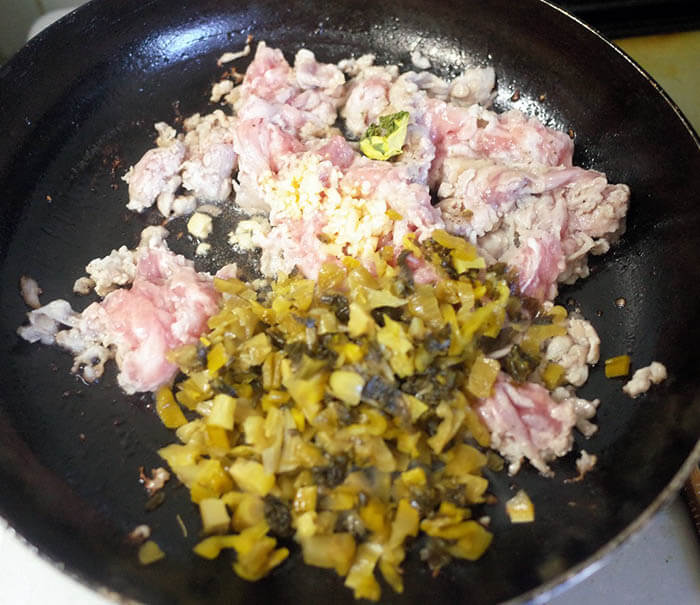 豚肉と春野菜の高菜炒め