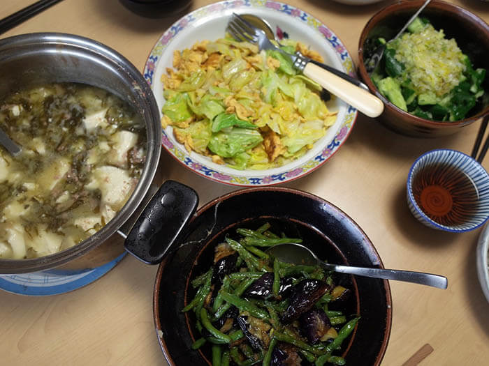 高菜と豆腐のスープ定食