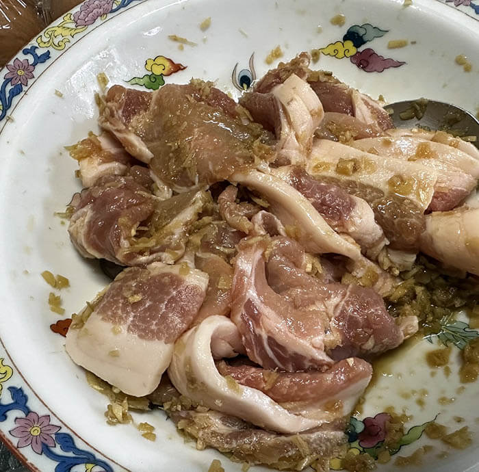豚肉レモングラス炒め＆エビと小松菜炒め