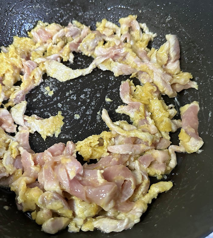 豚肉とニラの梅ダレ炒め