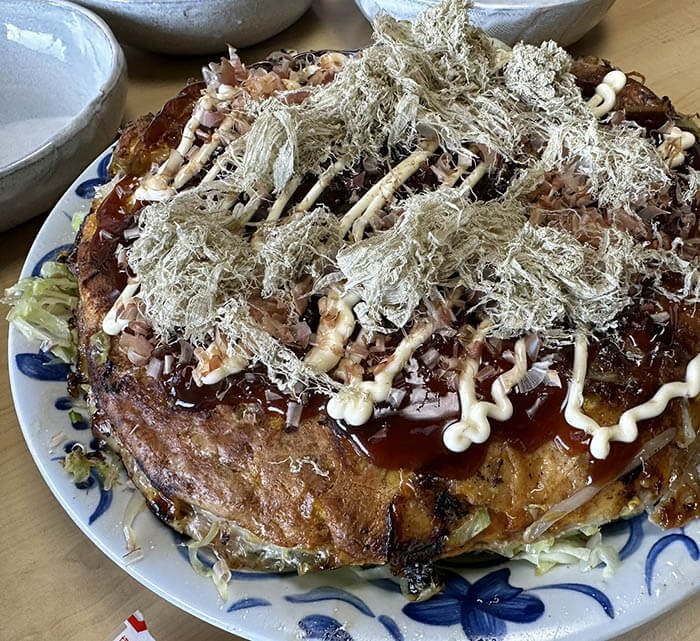 ライスペーパーを使った広島風お好み焼き