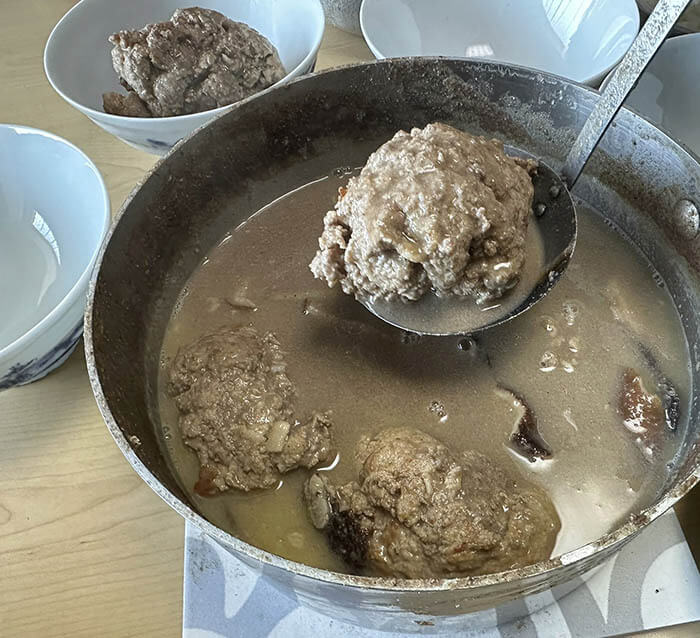 タラの中華蒸しと肉団子スープ