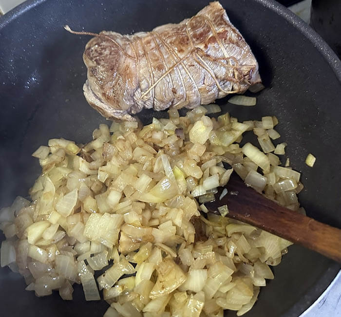 塩豚とレンズ豆の煮込み