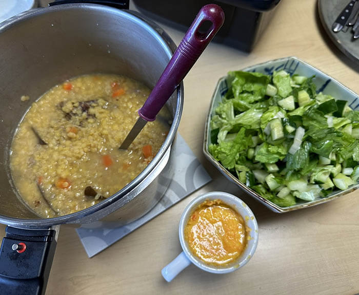 塩豚とレンズ豆の煮込み