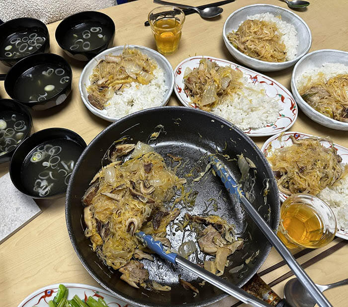 酸菜と豚肉春雨炒め