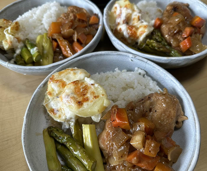 チキンのシェリービネガー煮込み＆ドフィノア