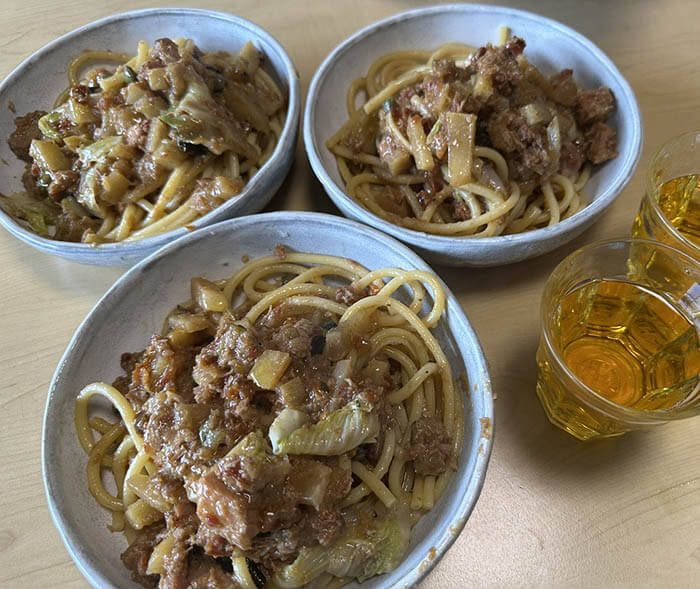 250508豚肉のラグーパスタ
