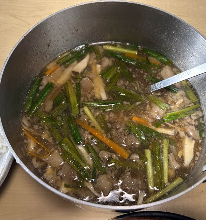 塩タラの中華蒸しと酸辣湯