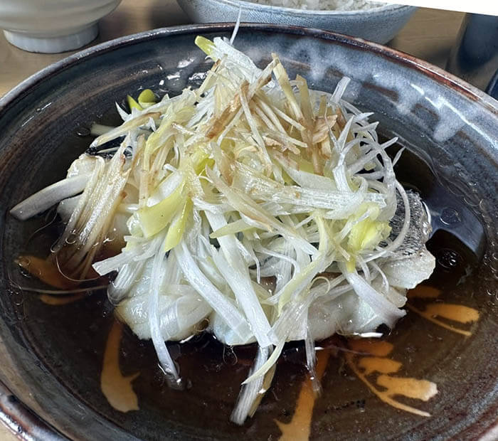 塩タラの中華蒸しと酸辣湯