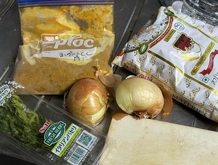冷凍保存カレーのビリヤニ