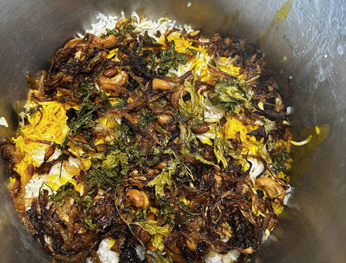 冷凍保存カレーのビリヤニ
