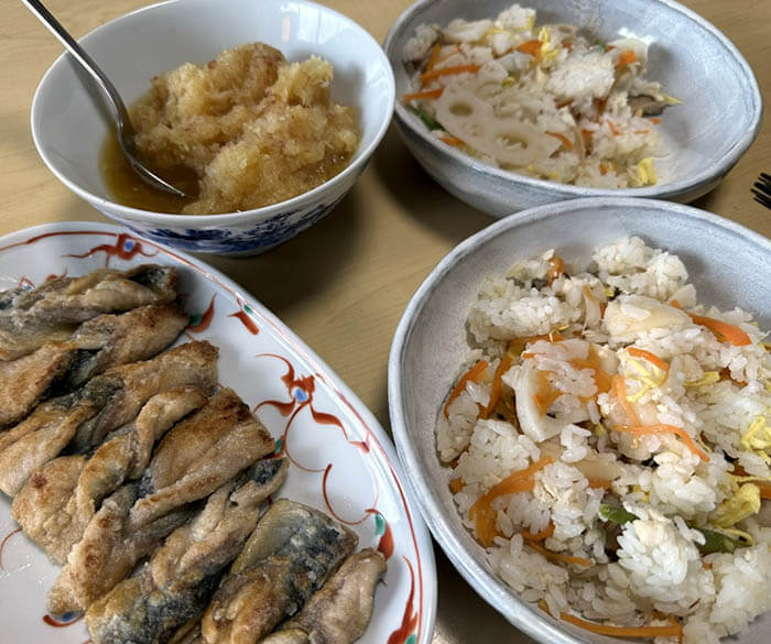 秋刀魚の手綱焼き