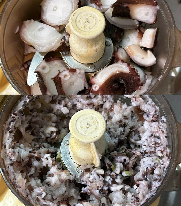 タコのラグーのニョッキ