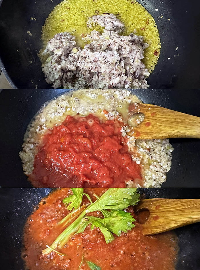 タコのラグーのニョッキ