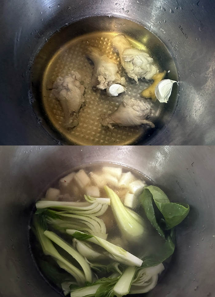 粉蒸肉と鶏肉のスープ