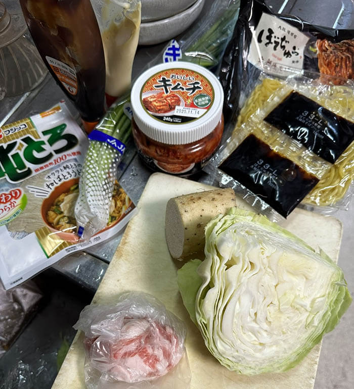 キムチ入りモダン焼き