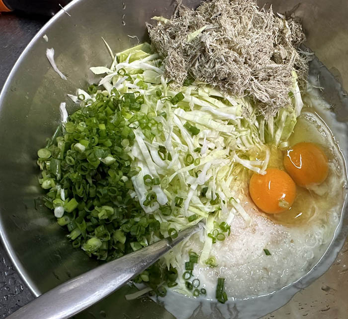 キムチ入りモダン焼き