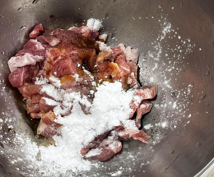 酸菜と豚肉春雨炒め