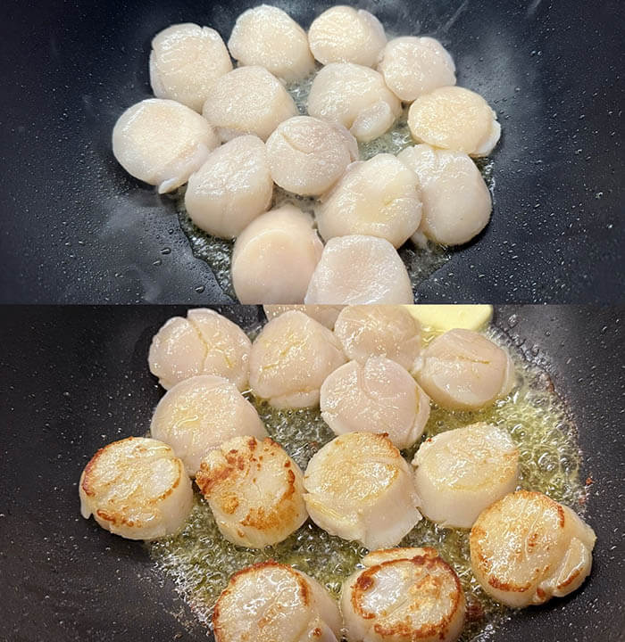 ホタテのレモンクリームパスタ