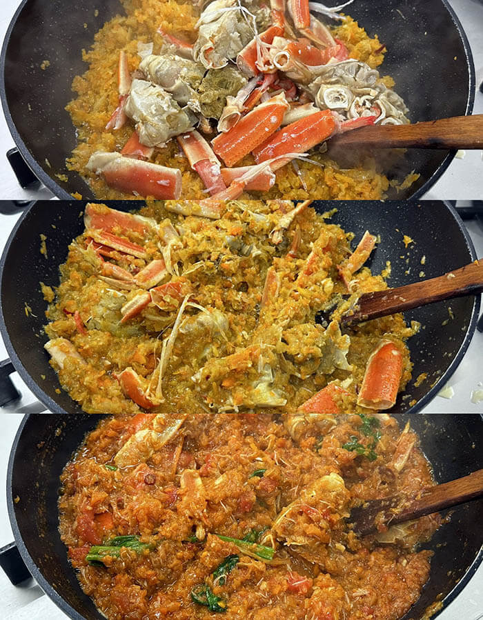 カニのビスク風パスタ