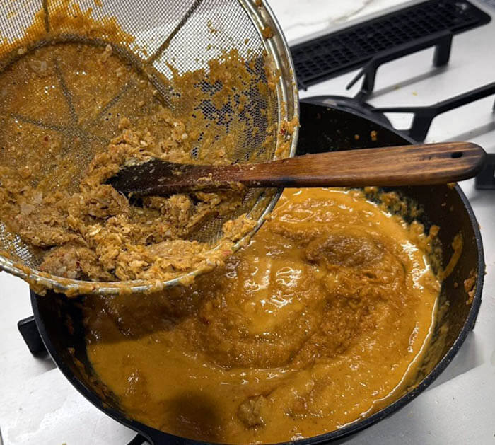 カニのビスク風パスタ