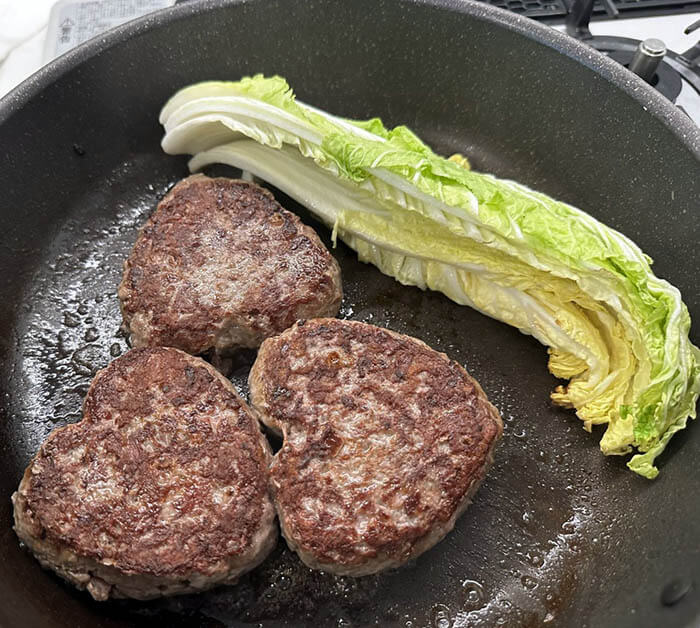 バレンタインのハートハンバーグ