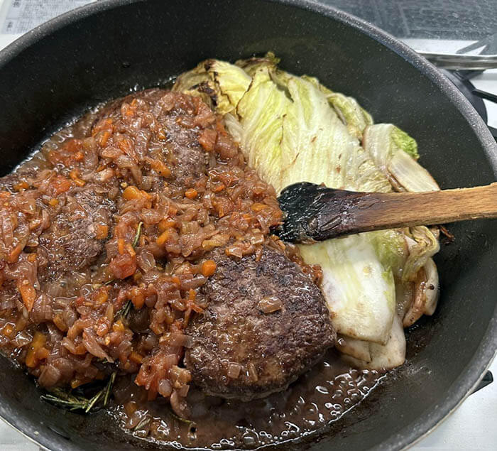 バレンタインのハートハンバーグ