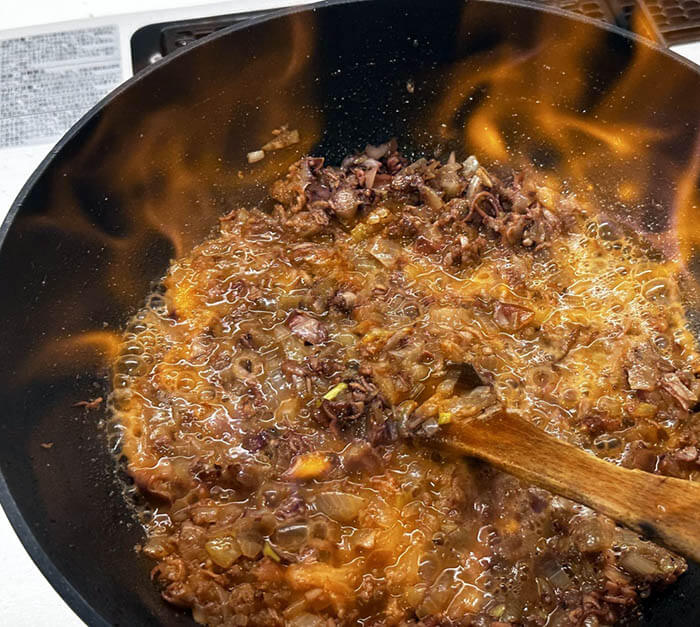 ホタルイカのラグーのパスタ