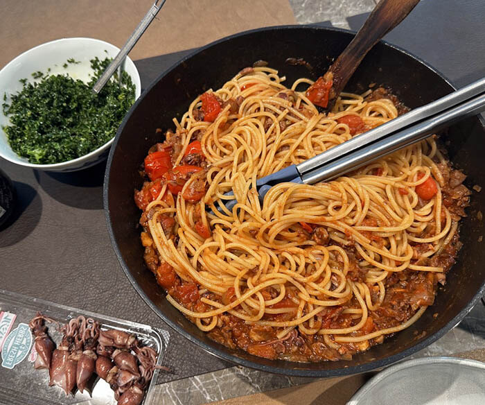 ホタルイカのラグーのパスタ