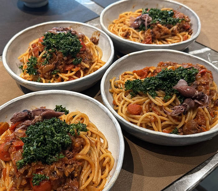 ホタルイカのラグーのパスタ