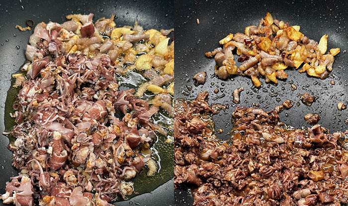 ホタルイカのラグーのパスタ