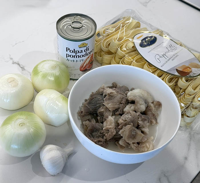 牛スジボロネーゼのパッパルデッレ